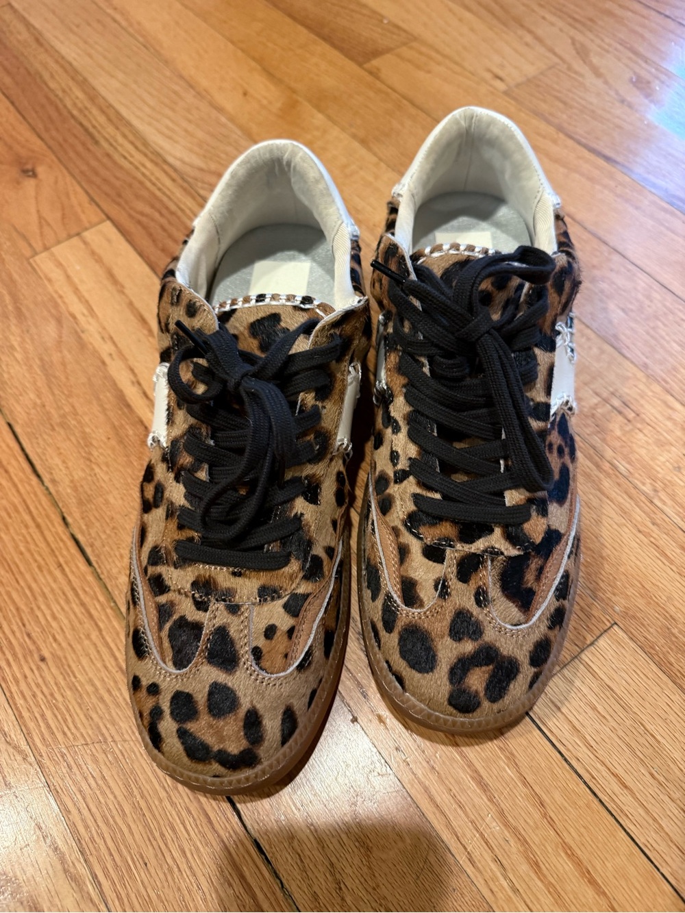 Dolce Vita Notice Stitch Leopard Print Casual Sneakers - Brown/Black 9.5